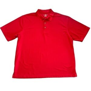 Grand Slam Red Ribbed Men’s Polo Golf‎ Tennis Shirt Size XXL